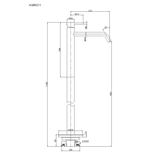 Напольный смеситель для раковины AQUAme Siena AQM6211CR хром