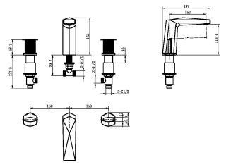 Смеситель для раковины Boheme Venturo 150-SGM-TOUCH антрацит глянец Смеситель для раковины Boheme Venturo 150-SGM-TOUCH антрацит глянец