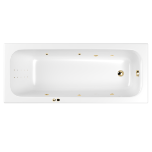 Гидромассажная ванна WHITECROSS Vibe 0105.170070.100.LINENANO.GL 170x70 см Line Nano золото