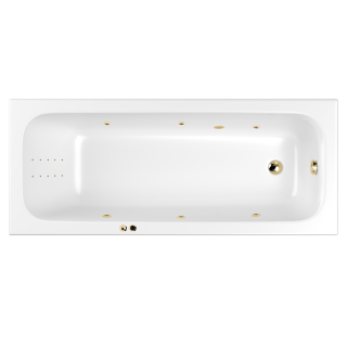 Гидромассажная ванна WHITECROSS Vibe 0105.170070.100.LINENANO.GL 170x70 см Line Nano золото