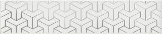 Бордюр Kerama Marazzi AD\A569\6397 Ломбардиа белый матовый 25x5.4x0,8