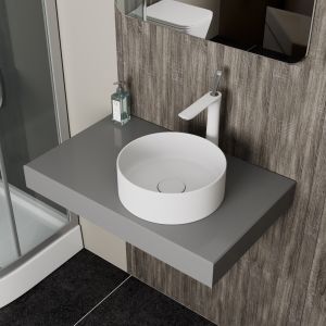 Раковина накладная D&K Matrix DT1391508 35см белый матовый