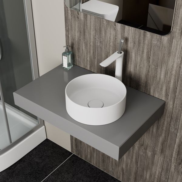 Раковина накладная D&K Matrix DT1391508 35см белый матовый Раковина накладная D&K Matrix DT1391508 35см белый матовый