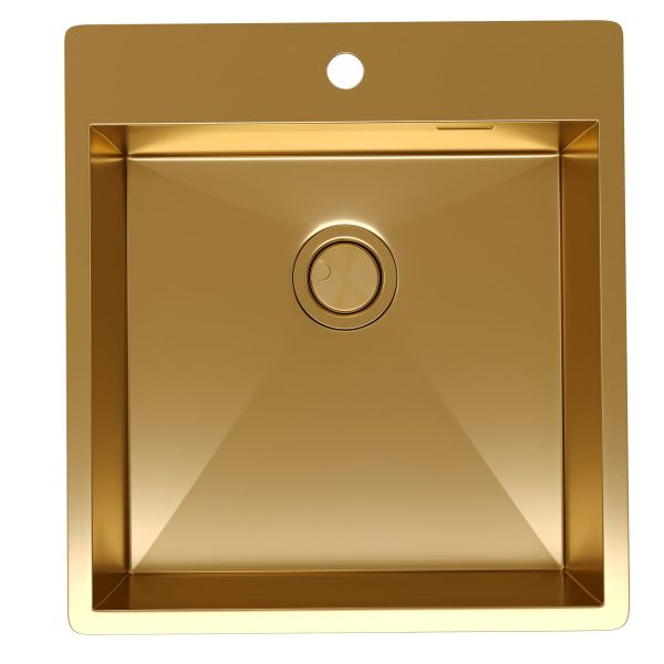 Мойка кухонная Reflexion Iseo 46-GD RX2246GD брашированное золото