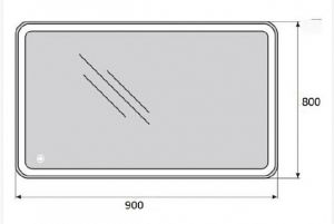 Зеркало BelBagno с LED-подсветкой и сенсорным управлением SPC-MAR-900-800-LED-TCH