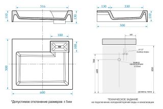 Раковина над стиральной машиной Azario Etna CS00086607 60см белый Раковина над стиральной машиной Azario Etna CS00086607 60см белый
