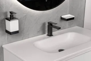 Дозатор Boheme Qubic 10727-GM графит матовый