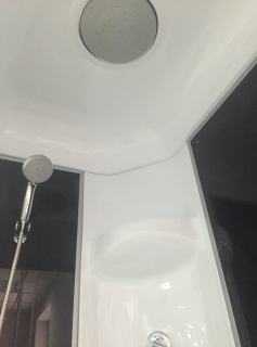 Душевая кабина Royal Bath HP стекло чёрное/прозрачное 80x80см RB80HP7-BT-CH