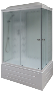 Душевая кабина Royal Bath BP левая стекло белое/матовое 100x80см RB8100BP3-WC-L