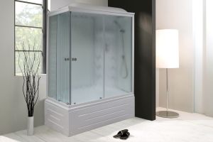 Душевая кабина Royal Bath BP правая стекло белое/матовое 100x80см RB8100BP3-WC-R