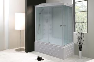 Душевая кабина Royal Bath BP левая стекло белое/матовое 100x80см RB8100BP3-WC-L