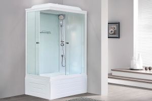 Душевая кабина Royal Bath BP правая стекло белое/матовое 100x80см RB8100BP5-WC-R