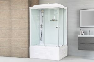 Душевая кабина Royal Bath BP левая стекло белое/прозрачное 100x80см RB8100BP5-WT-L