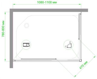 Душевой уголок Royal Bath HKD 110x80см белый RB8110HPD-C Душевой уголок Royal Bath HKD 110x80см белый RB8110HPD-C