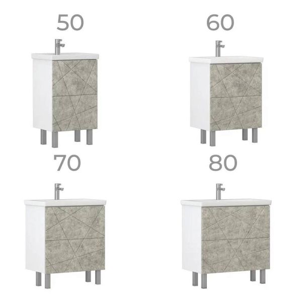 Тумба под раковину напольная Vigo Geometry 015 60 см бетон