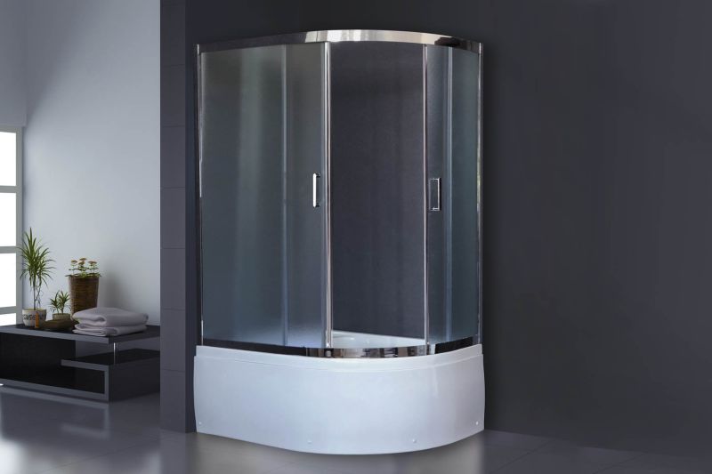 Душевой уголок Royal Bath BK 120x80см левый хром RB8120BK-C-CH-L