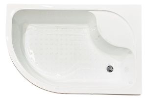 Душевой уголок Royal Bath RB8120BK-C-BL-R-Practic с поддоном 120x80см чёрный профиль/матовое стекло