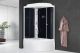 Душевая кабина Royal Bath BK левая стекло чёрное/прозрачное 120x80см RB8120BK5-BT-L