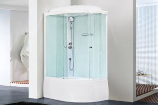 Душевая кабина Royal Bath BK левая стекло белое/прозрачное 120x80см RB8120BK5-WT-L