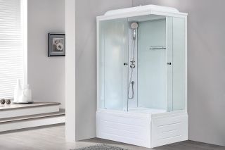 Душевая кабина Royal Bath BP левая стекло белое/матовое 120x80см RB8120BP5-WC-L