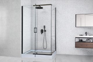 Душевой уголок Royal Bath HPV RB8140HPV-T-BL 140x80см чёрный