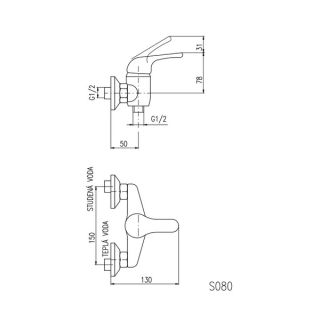 Смеситель для душа Rav Slezak Sazava SA580.5 хром