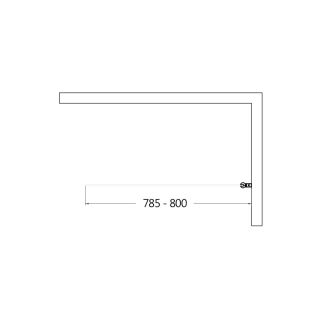 Шторка на ванну AQUAme AQM2859-9-R правая 90 см профиль чёрный матовый стекло прозрачное