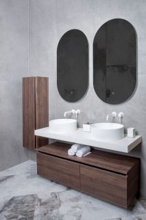 Раковина Armadi Art чаша кориан круглая Slim 400*130  белый матовый