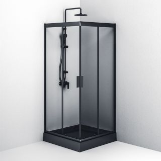 Душевой уголок Am.Pm Gem 90x90см чёрный матовый W90G-403-090BT Душевой уголок Am.Pm Gem 90x90см чёрный матовый W90G-403-090BT