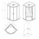 Душевая кабина Am.Pm X-Joy 100х100 W94C-401-100BT профиль черный матовый