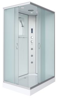 Душевая кабина Niagara NG-43285-14QF с гидромассажем 120x80см серебро/матовое