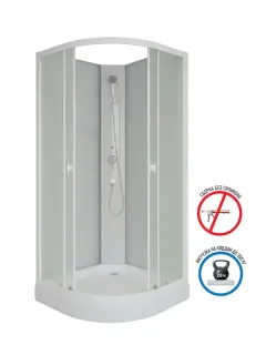 Душевая кабина Niagara Promo P90/13/MT/BK 90x90 см без крыши профиль белый стекло матовое