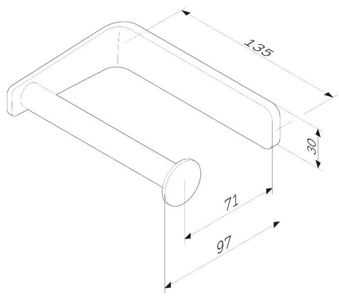 Держатель для туалетной бумаги Am.Pm Inspire 2.0 чёрный матовый A50A34122