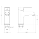 Смеситель для раковины PLStart PD10054 хром