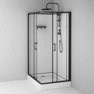 Душевая кабина Am.Pm W9XC-403-12090BT 120x90 см профиль чёрный матовый стекло прозрачное