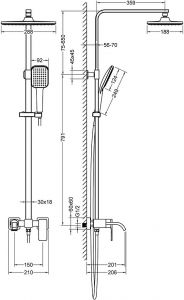 Душевая стойка Timo Selene SX-1013/00 хром