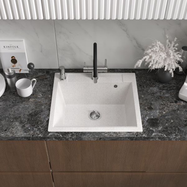 Мойка кухонная Reflexion Cubi 55-TN RX1555TN олово