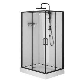 Душевая кабина Am.Pm W9XC-403-12090BT 120x90 см профиль чёрный матовый стекло прозрачное