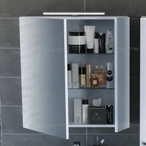 Зеркальный шкаф с подсветкой СанТа Стандарт 113005 60см белый