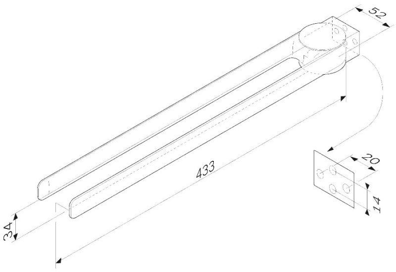 Двойная вешалка-вертушка для полотенец Am.Pm Inspire 2.0 40см чёрный матовый A50A32622 Двойная вешалка-вертушка для полотенец Am.Pm Inspire 2.0 40см чёрный матовый A50A32622