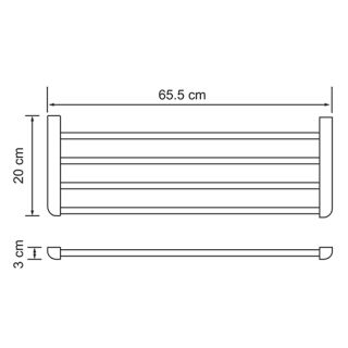 Wasserkraft Kammel K-8311 Полка для полотенец Wasserkraft Kammel K-8311 Полка для полотенец