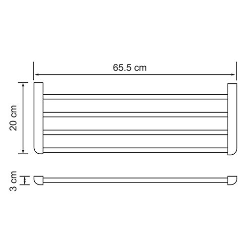 Wasserkraft Kammel K-8311 Полка для полотенец Wasserkraft Kammel K-8311 Полка для полотенец