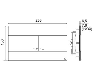 Инсталляция для унитаза Oli 80 ECO Block mechanic 886914SLO2 панель слива  Slim хром матовый