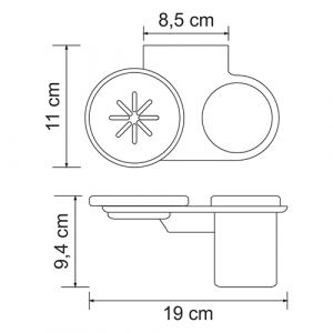 Wasserkraft Kammel K-8326 Держатель стакана и мыльницы