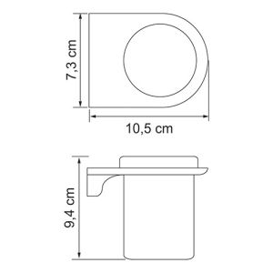 WasserKRAFT Kammel K-8328WHITE Подстаканник одинарный