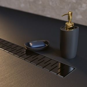 Душевой лоток Paini Medium CH650MC 65см чёрный матовый