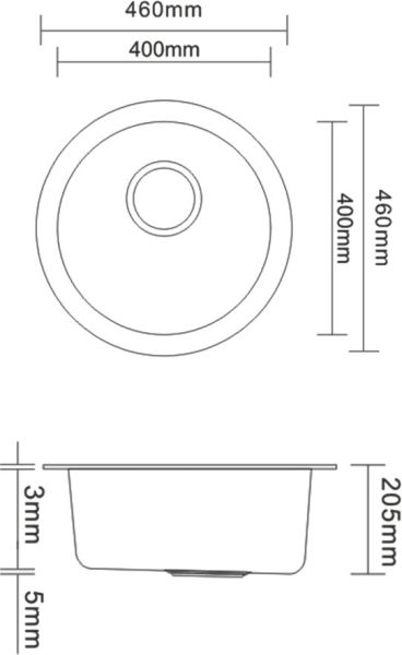 Мойка кухонная Zorg Inox PVD SZR-500 GRAFIT