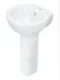 Раковина пьедестальная Sanita Luxe Арт WB.PD/Art/50-C/WHT.G/S1 50 см белый