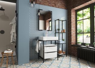 Стеллаж напольный Эстет Comfort Loft ФР-00003670 40см белые полки Стеллаж напольный Эстет Comfort Loft ФР-00003670 40см белые полки