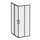 Душевой уголок Am.Pm Above W9XG-403-10080-BT 100x80 см профиль чёрный матовый стекло прозрачное